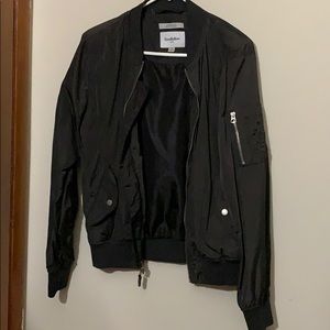 Dark Gray Bomber Jacket